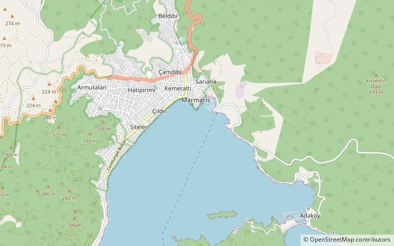 Marmaris National Park location map