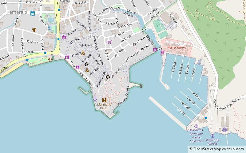 blue marina marmaris location map
