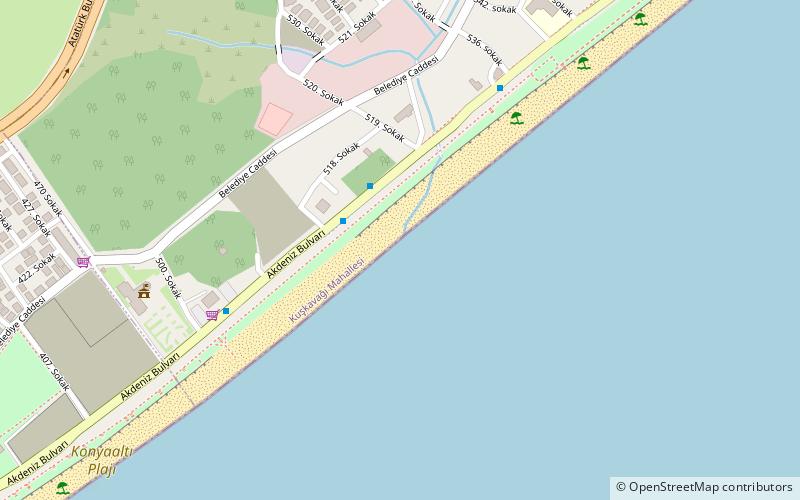 konyaalti plaji antalya location map
