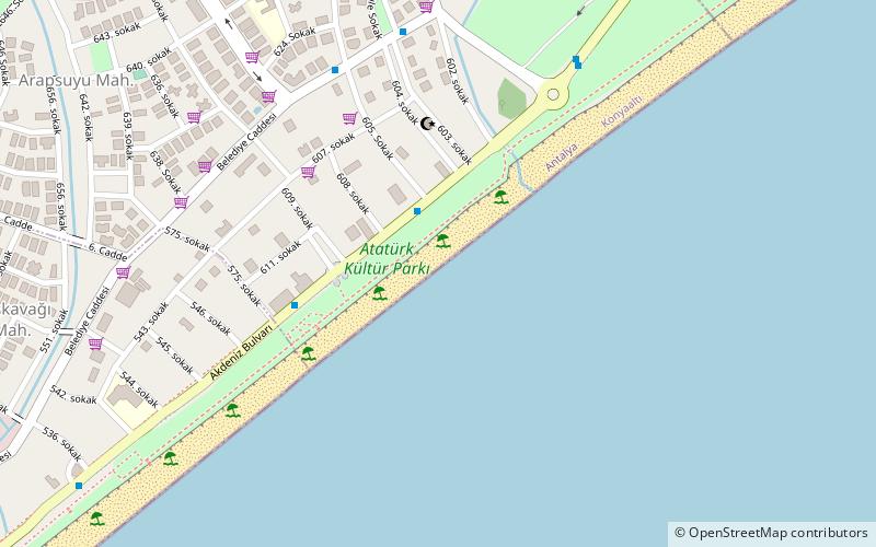 konyaalti plajlari antalya location map