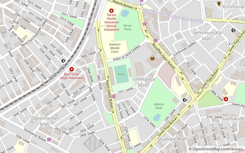 Tarsus City Stadium location map
