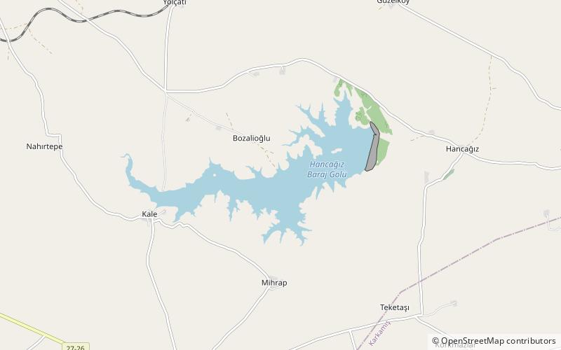Hancağız Dam location map