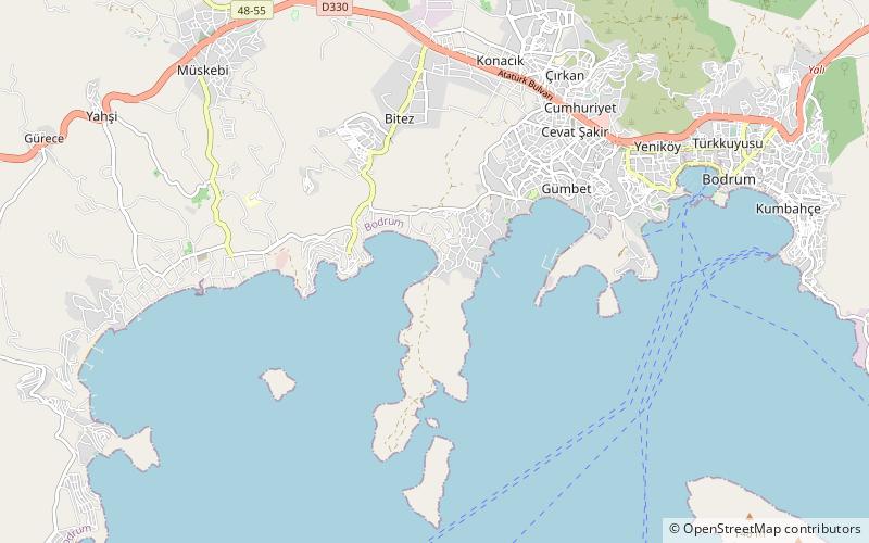 bitez marina bodrum location map