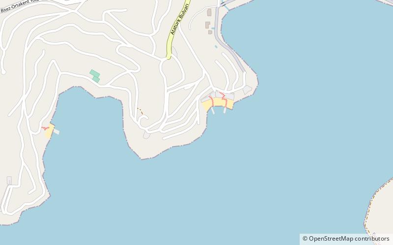 mor plaj bodrum location map