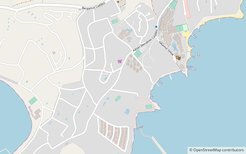 peda akvaryum beach bodrum location map