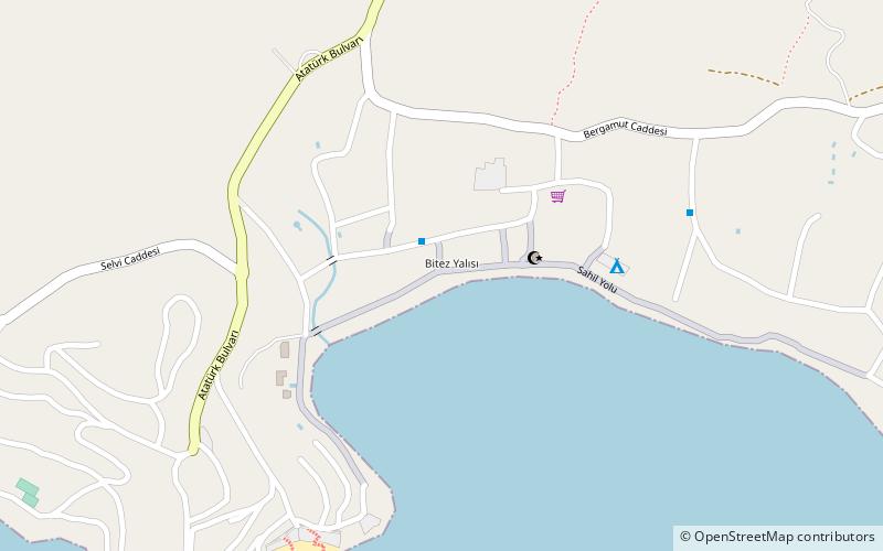 regal beach bitez bodrum location map