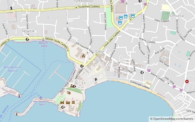 bodrum deniz muzesi location map