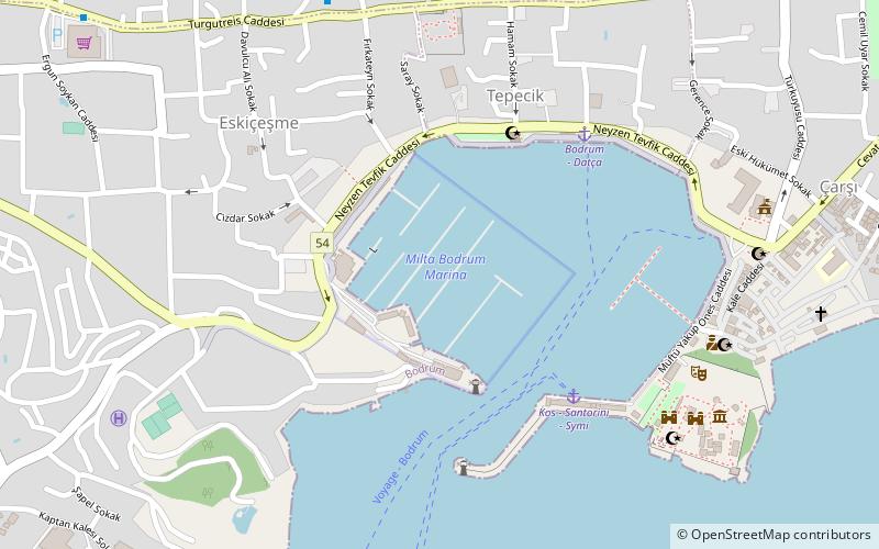 milta bodrum marina location map