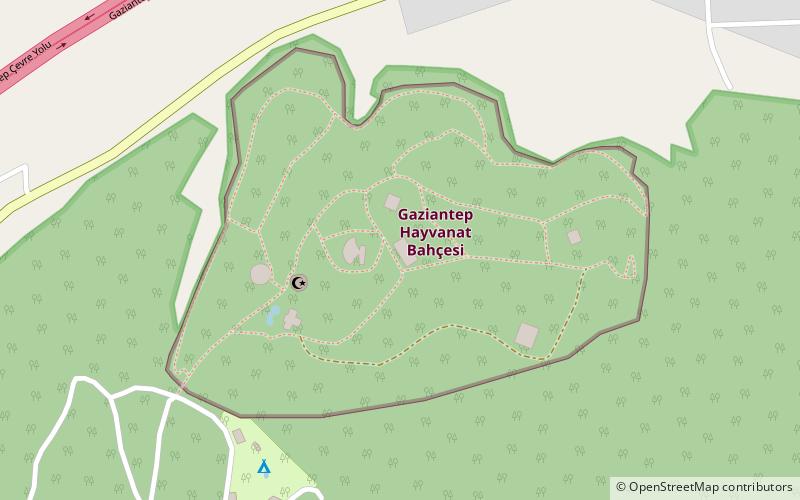 Gaziantep Zoo location map
