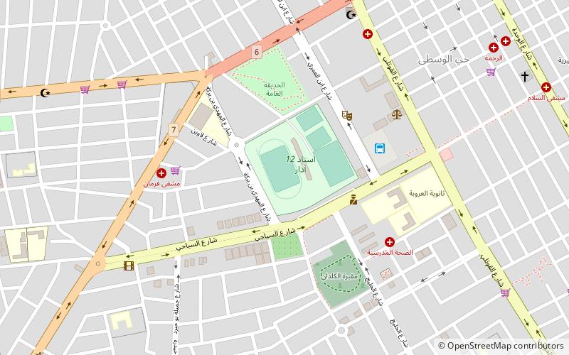 Qamishli 7 April Stadium location map