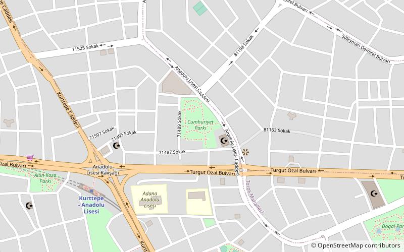cumhuriyet parki adana location map