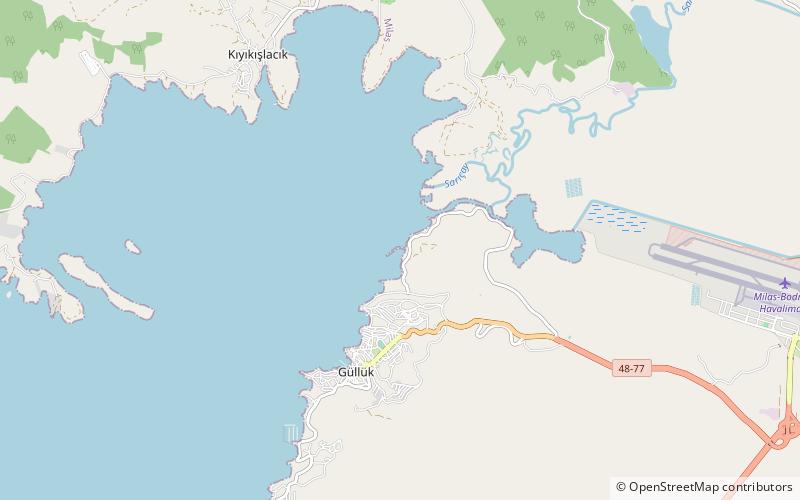 Güllük Port location map