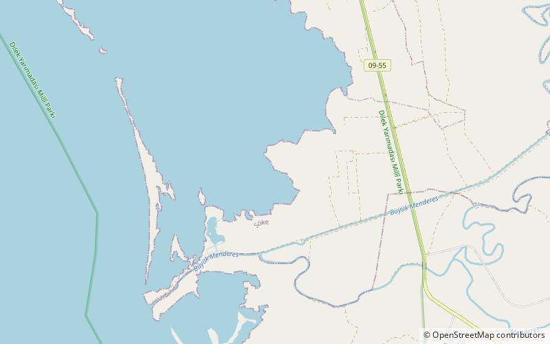 lake dil dilek peninsula buyuk menderes delta national park location map