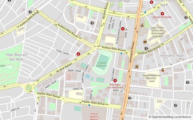12 subat stadyumu kahramanmaras location map