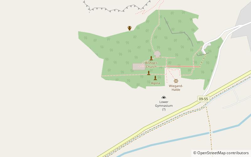 Priene Synagogue location map