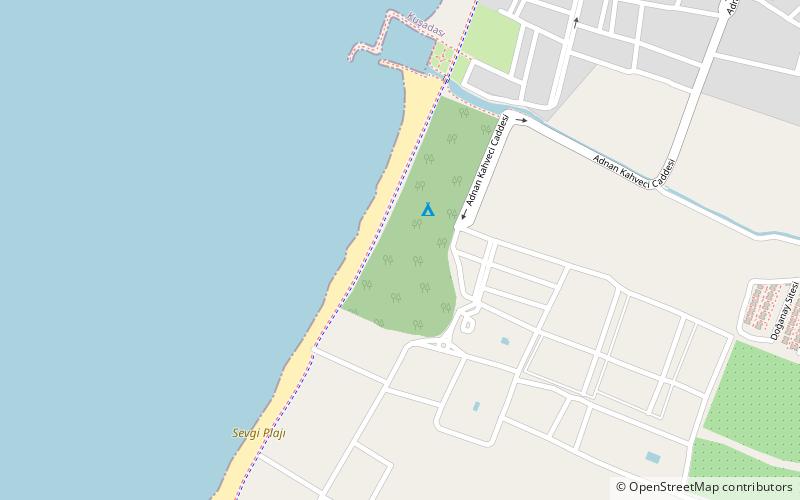 davutlar sevgi plaji kusadasi location map