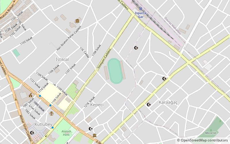 isparta ataturk stadium location map