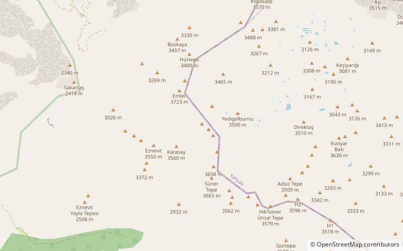 Demirkazık Peak location map