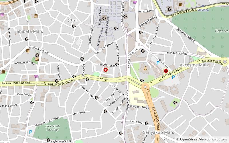 Aziziye Mosque location map