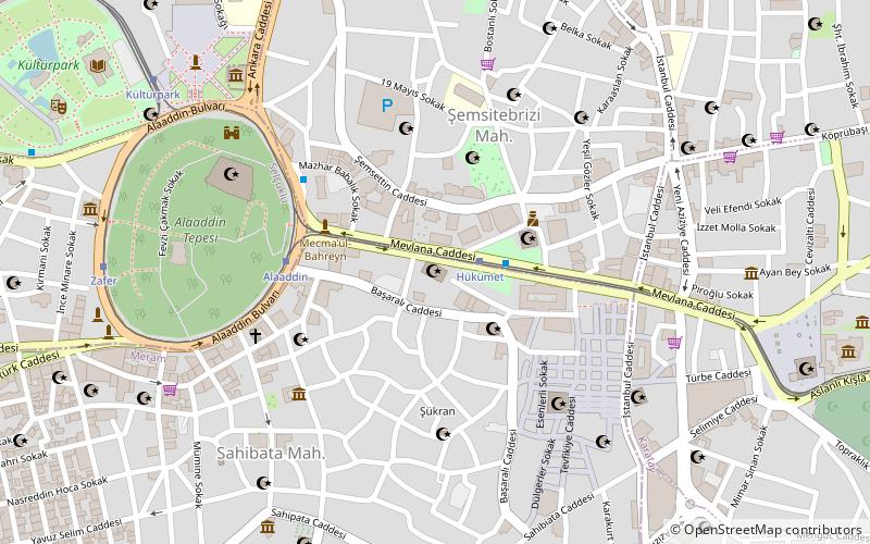iplikci mosque konya location map
