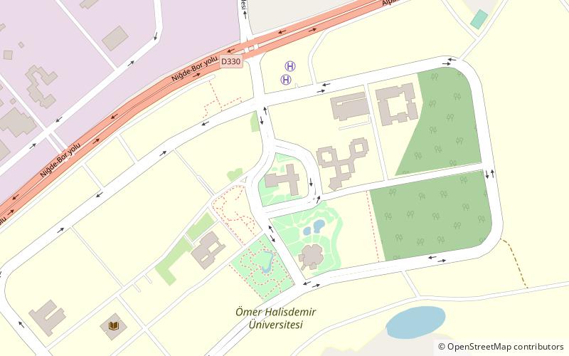 Niğde Ömer Halisdemir University location map