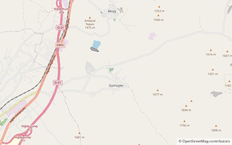 eskigumus monastery nigde location map
