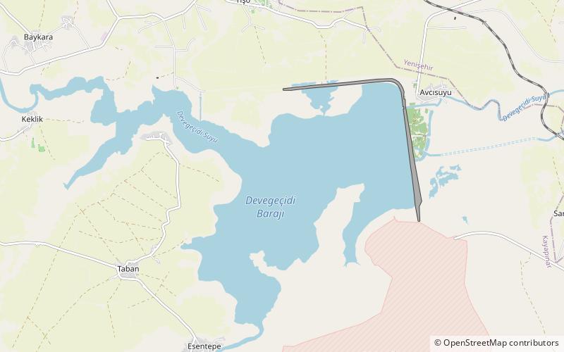 Devegeçidi Dam location map