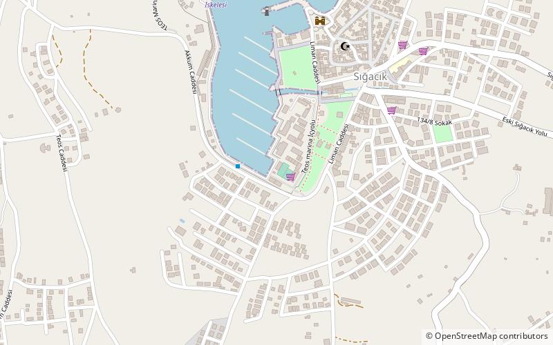 Teos Marina location map