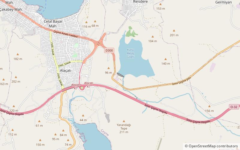 alacati dam ilica location map