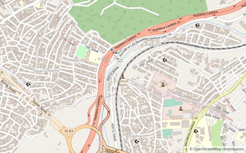 Atatürk Mask location map
