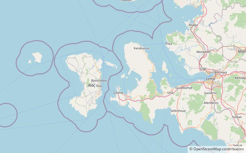 esek island cesme location map