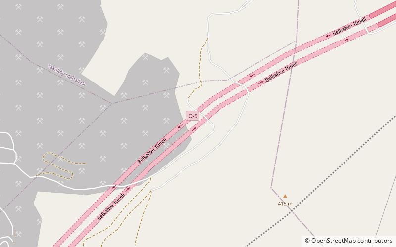belkahve tunnel location map