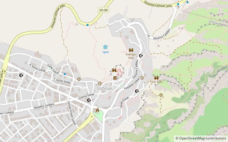 Uçhisar Kalesi location map