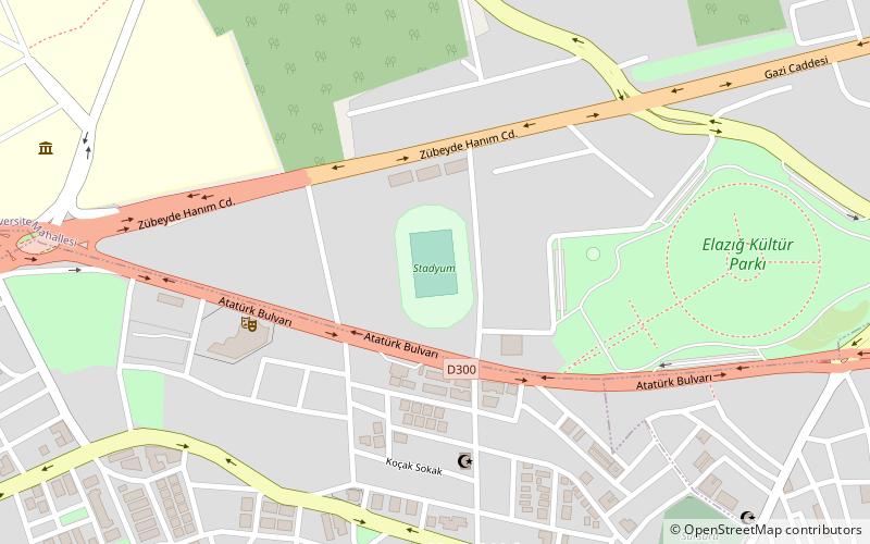 stade ataturk delazig location map