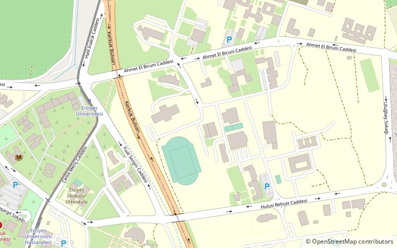 Erciyes University location map