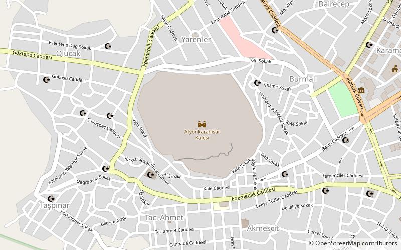 Afyonkarahisar Castle location map