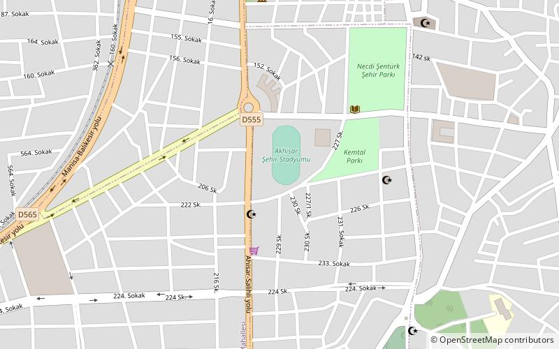 akhisar belediye stadion location map