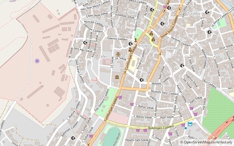 Bergama Museum location map