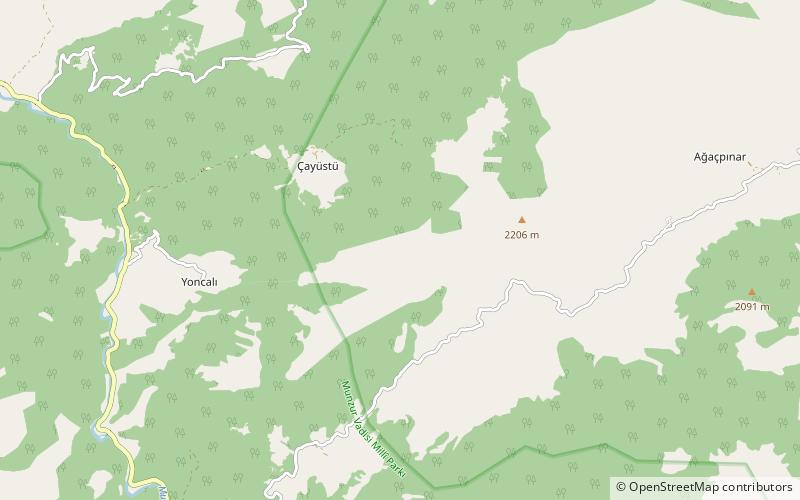 Munzur Valley National Park location map