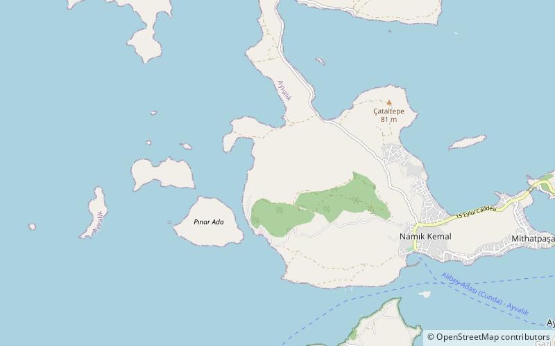 golfo de edremit isla cunda location map