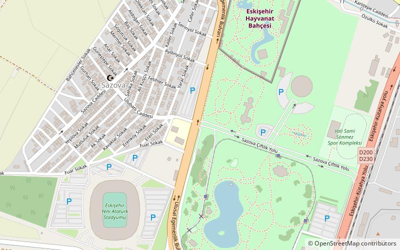 sazova park eskisehir location map