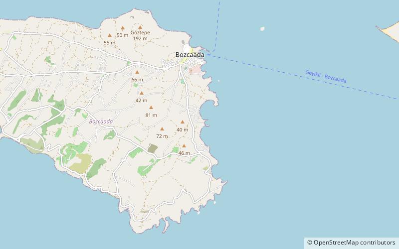 bozcaada siesta otel beach location map