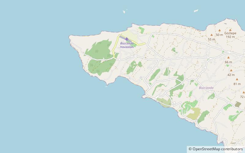 mitos beach bozcaada location map