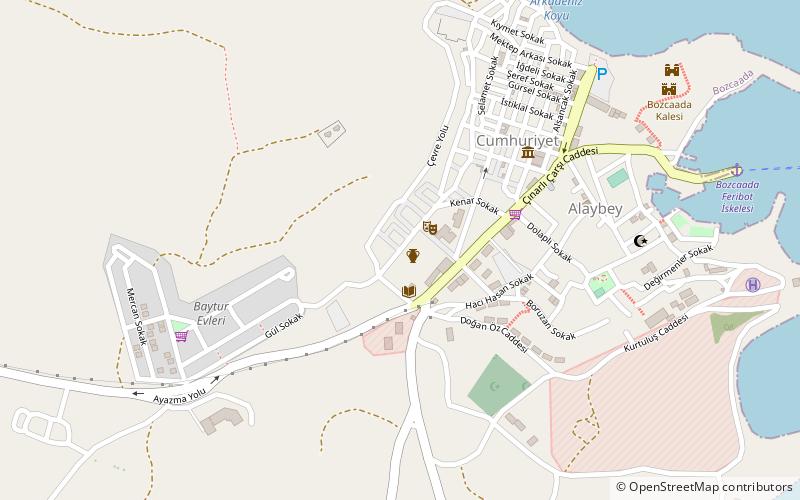 Bozcaada location map
