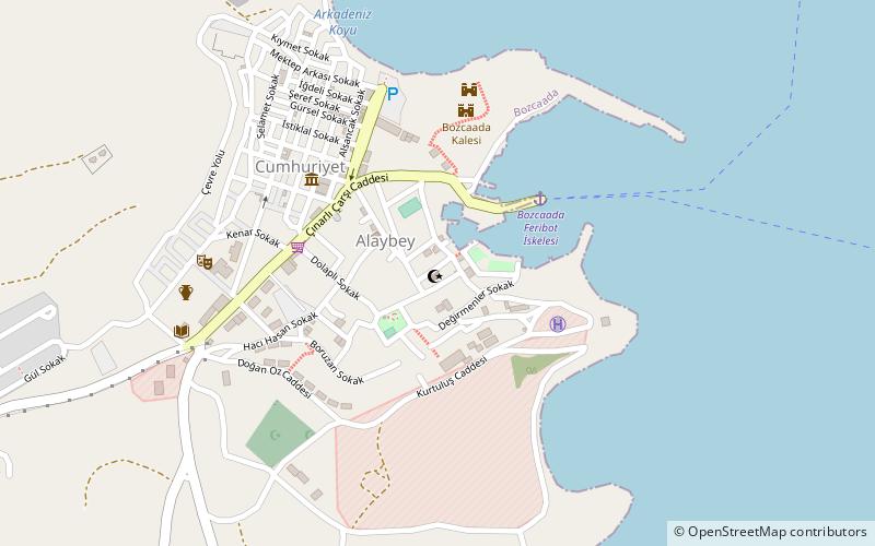 koprulu mehmet pasa cami bozcaada location map
