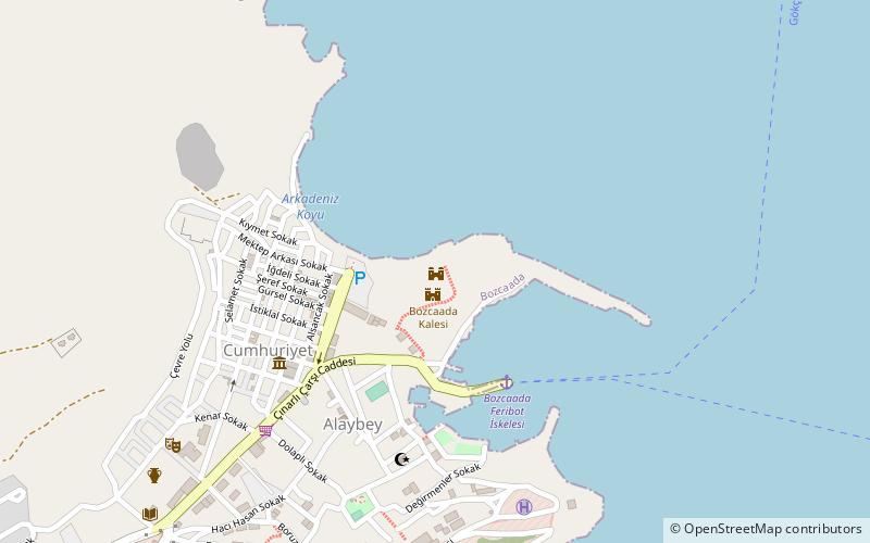 Bozcaada Castle location map