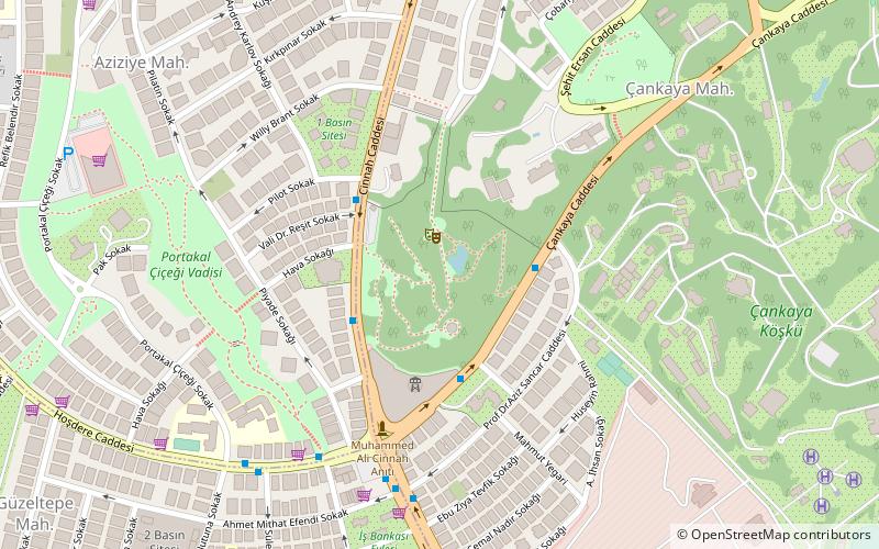 Ankara Botanic Park location map