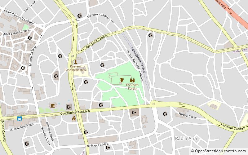 erzurum kalesi location map
