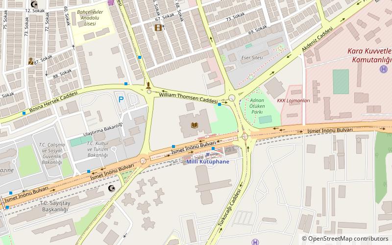 Türkische Nationalbibliothek location map