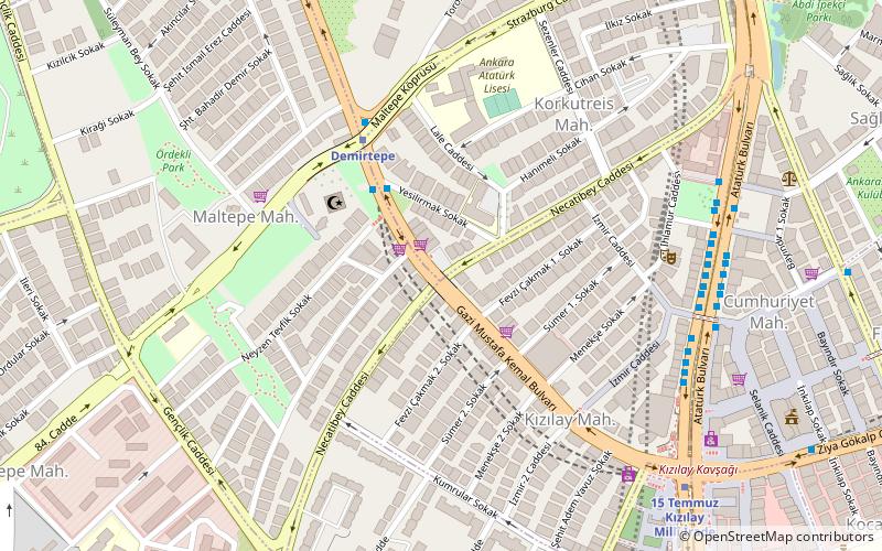 Gazi Mustafa Kemal Boulevard location map